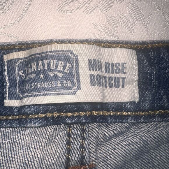 Women's Bootcut Jeans Levi's Signature Mid Rise Tag 16 M measured Size 34x30 - Picture 5 of 15